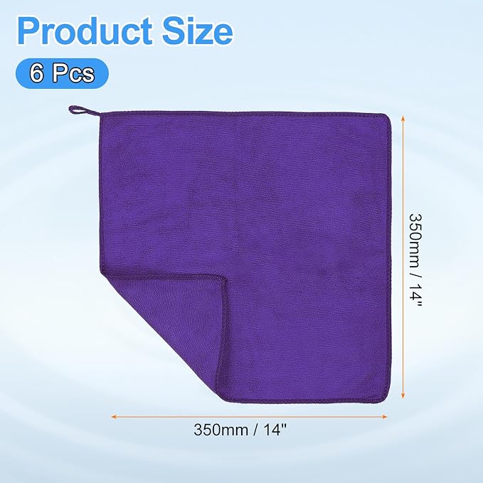 HARFINGTON 6 Pack Microfiber Cleaning Cloth - Image 2