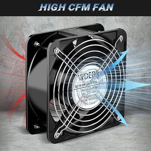 Big Airflow Axial 110V 120V AC 150mm x 50mm Metal Fan - Image 4