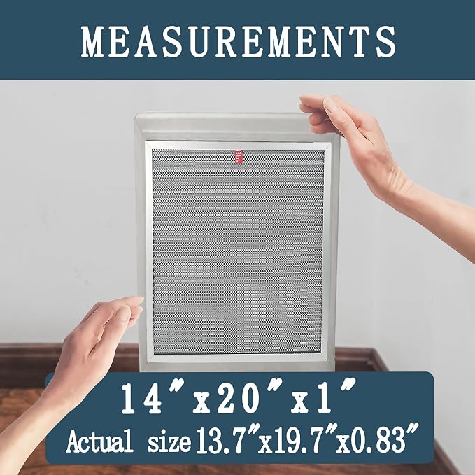 AUC Metal Washable Electrostatic Furnace Air Filter 1 inch, Aluminum Reusable - Image 2