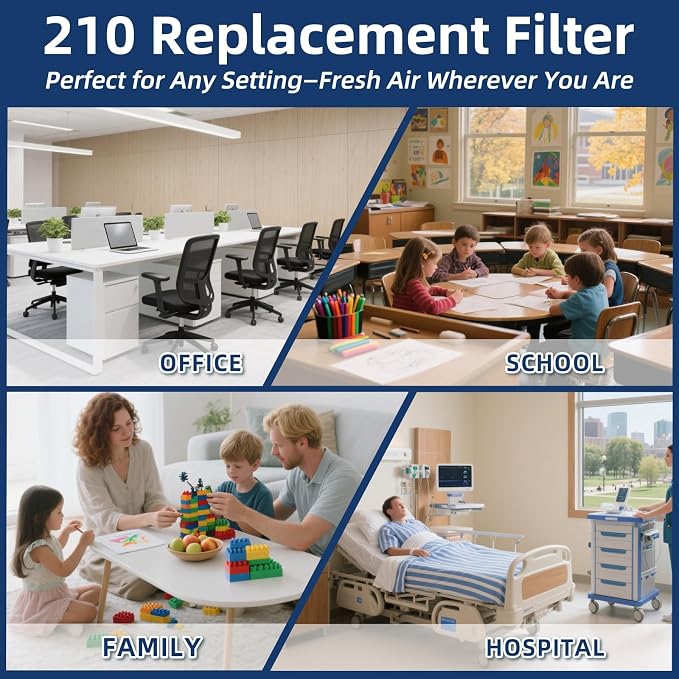 2 Pack 210 Replacement Air Filter, MERV 11, Actual Size: 20.47"x25.6"x3.94" - Image 7