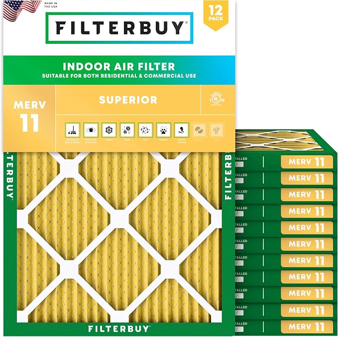 Filterbuy 20x23x1 Air Filter MERV 11 Superior Pet & Allergy Defense, by Filterbuy
