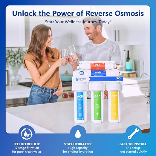 Express Water Reverse Osmosis Water Filtration System – 5 Stage RO Water Filter - Image 2