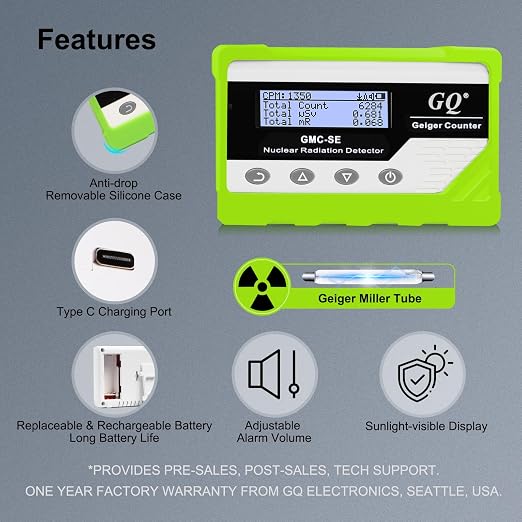 GQ GMC-SE Geiger Counter Radiation Detector Beta Gamma X-ray Portable Radiation - Image 5