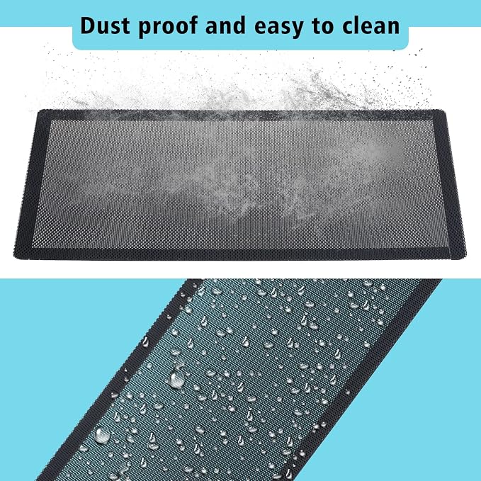 120 x 240mm PC Case Dust Mesh Filter, Magnetic Frame Computer Fan Dust Mesh PC - Image 6