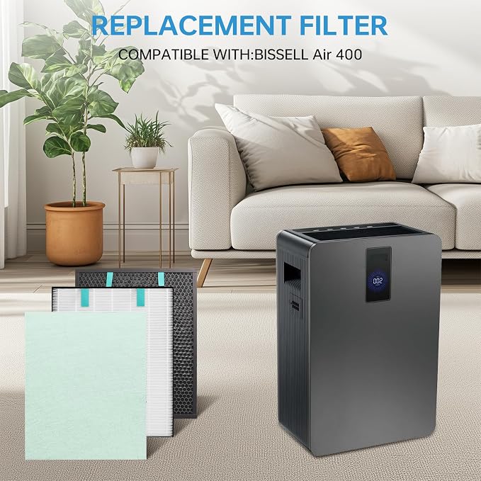 Air400 Filter Replacement for Bissell Air400, 1 Filter, 1 Carbon Post Filter - Image 2