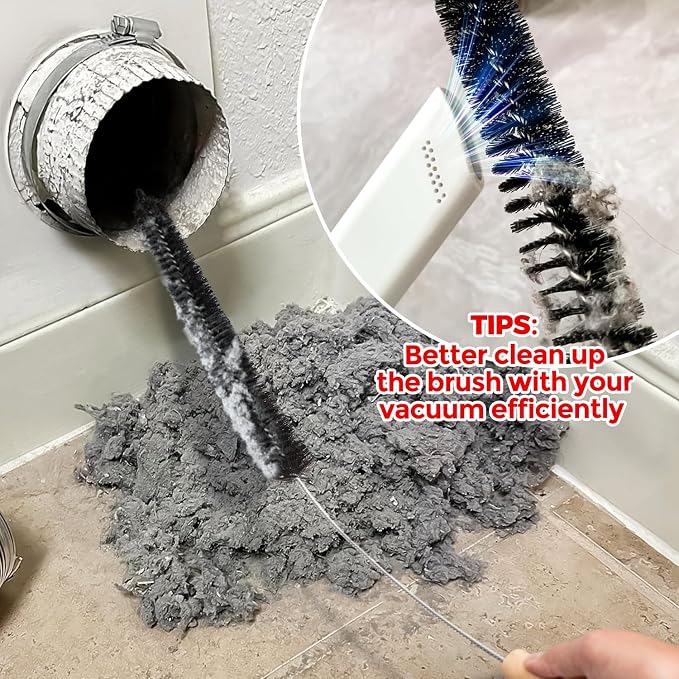 Holikme Dryer Vent Cleaner Kit Clothes Dryer Lint Brush Vent Trap Cleaner Home - Image 3