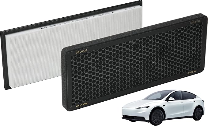 Tesla Model Y Front Trunk HEPA Carbon Air Filters Kit | 2x HEPA filters and 2x by SNOWOOW