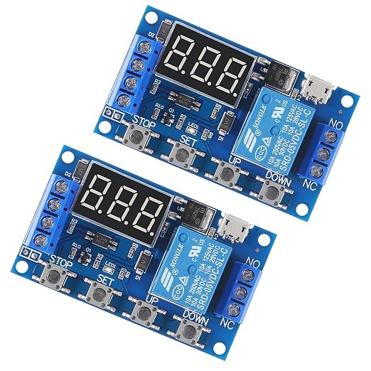 ACEIRMC 2pcs DC 6-30V Timer Relay Programmable Delay Relay Module Cycle Timer by ACEIRMC