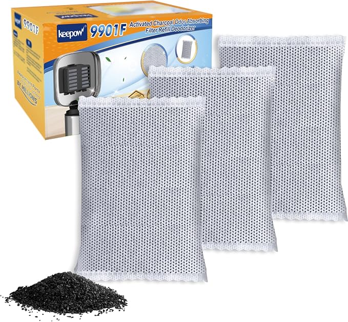 KEEPOW Activated Charcoal Odor Absorber Filter Refills Compatible by KEEPOW