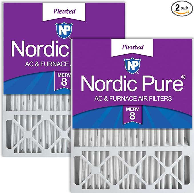 Nordic Pure 20x25x5 Honeywell/Lennox Replacement MERV 8 Air Filters 2 Pack | by NordicPure