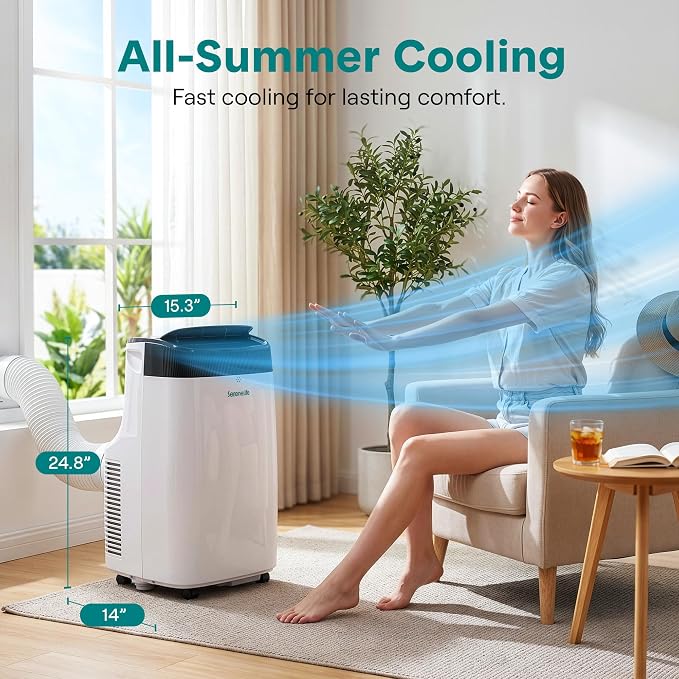 SereneLife Portable Air Conditioner, Dehumidifier & Fan | Dual Motor 3-in-1 8 - Image 2