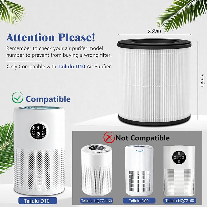 2 Packs D10 Replacement Filters Compatible - Image 2