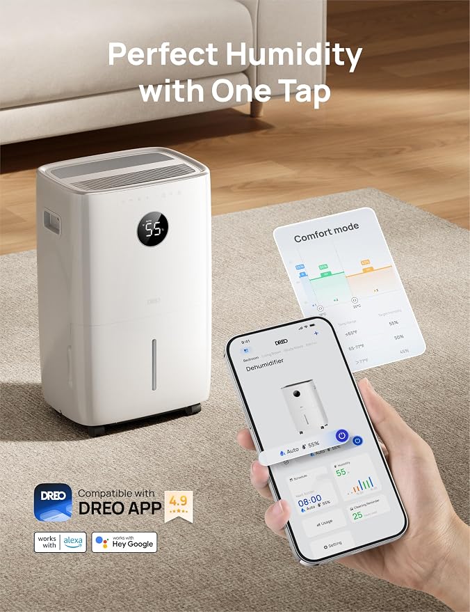 DREO 110-Pint Smart Dehumidifier - Image 6