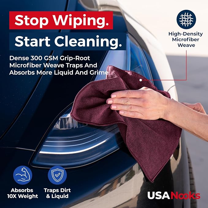 USANOOKS Premium 300GSM Microfiber Cleaning Cloth - Image 6
