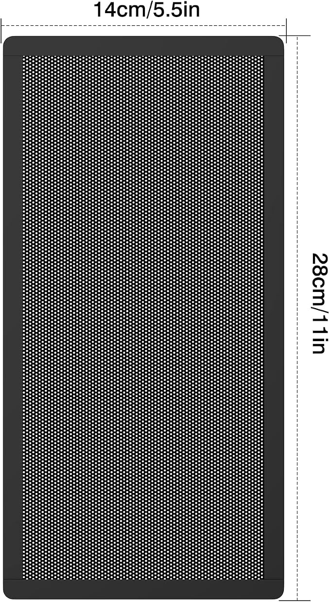 MoKo 140 x 280mm PC Case Magnetic Dust Mesh Filter, 0.5mm PVC Mesh Hole - Image 7