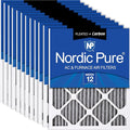 Nordic Pure 12x24x1 Furnace Air Filters MERV 12 Pleated Plus Carbon 12 Pack by NordicPure