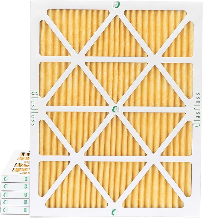 Glasfloss ZL 16x20x1 MERV 11 AC Furnace Pleated Air Filters. Box of 6. Actual by Glasfloss