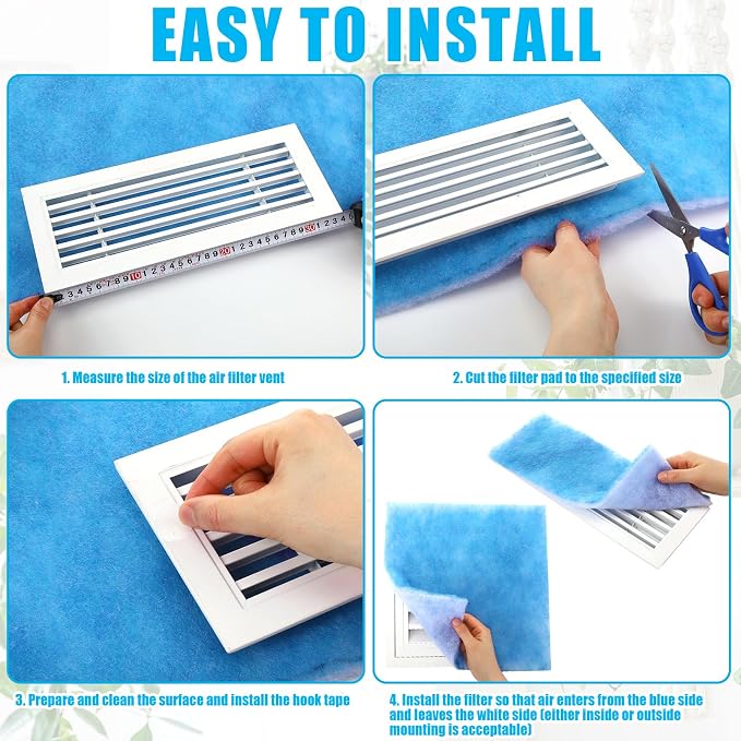 Frienda 12 x 91 Inch Merv 6 Reusable Air Vent Filter Cut to Size Electrostatic - Image 2
