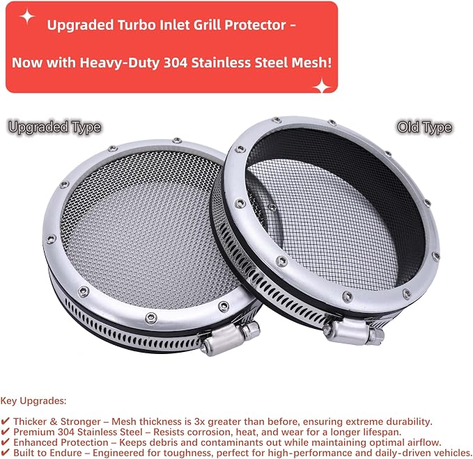 New 3" 3.5" 4" Turbo Inlet Grill Protector Guard Turbocharge Screen Mesh Air - Image 4
