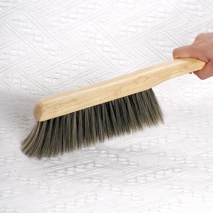 Rbenxia 2 Pieces Wooden Handle Bench Brushes Horse Hair Brushes Soft Bristles - Image 4