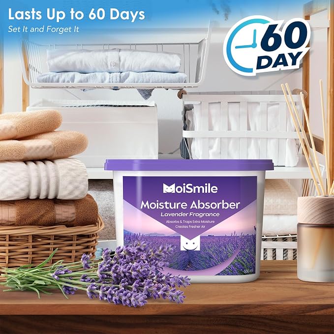 Moisture Absorbers, Fast Acting Lavender Scent Humidity Absorber & Odor - Image 4