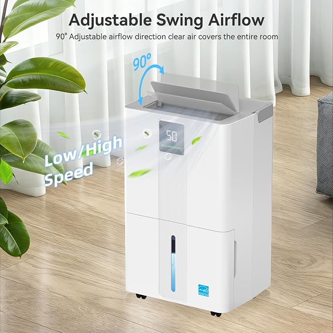 5000 Sq.Ft Most Efficient Energy Star 2025 Wi-Fi Dehumidifier, Max 80 Pints - Image 8