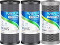 PUREPLUS 3-Pack Whole House Water Filter Set – Includes 2 x CTO10BB Carbon by PUREPLUS
