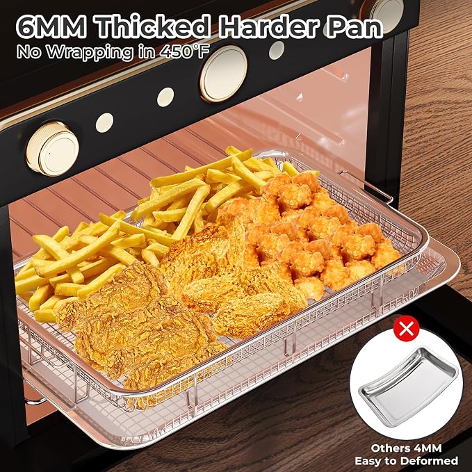 Air Fryer Basket for Oven, Extra Large 18.8" x 12.8" Oven Air Fryer Basket and - Image 5
