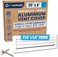 20x4 Aluminum 1-Way Air Vent Cover Wall or Ceiling Register Multi-Shutter by ACLAMINAIRE