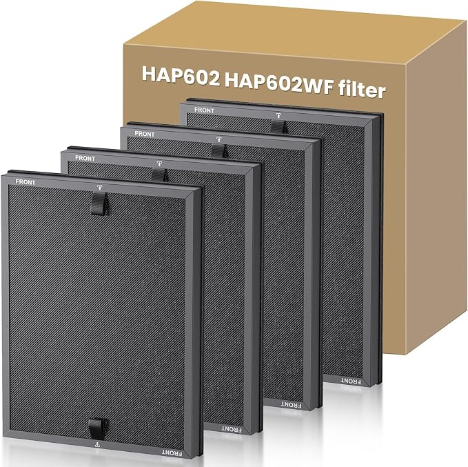 4 Pack HAP602 Replacement Filter by HKNECE