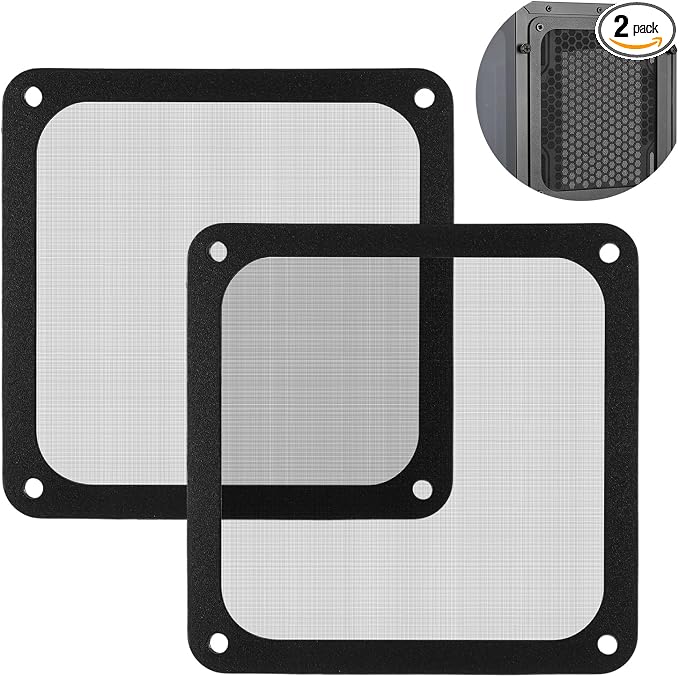 2 Pcs 120mm Dust Filter PC, PC Case Dust Mesh Filter Nylon 80 Mesh | Computer by Unknown