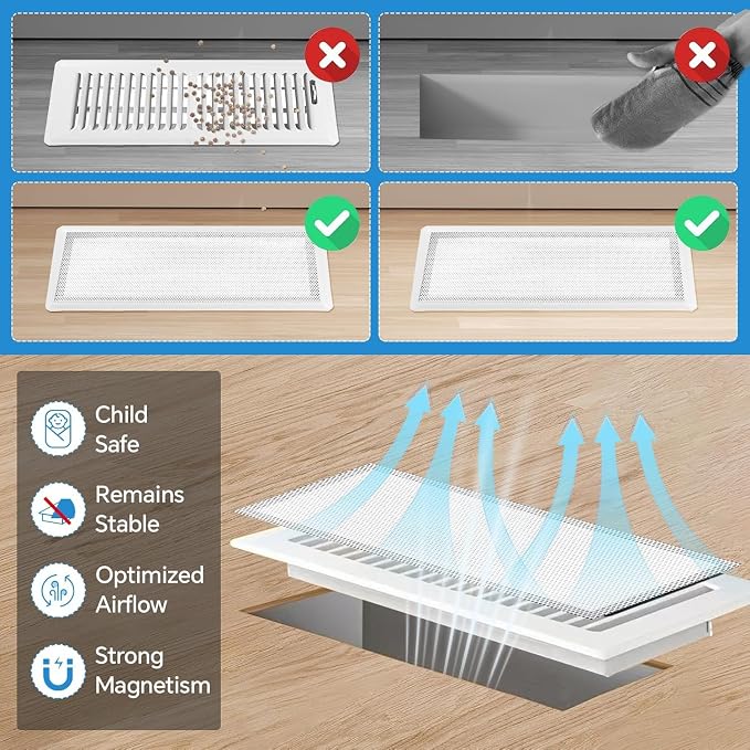 Stronge Magnetic Vent Covers, 5.1x13 Inch Floor Vent Covers 4 Pack, - Image 3