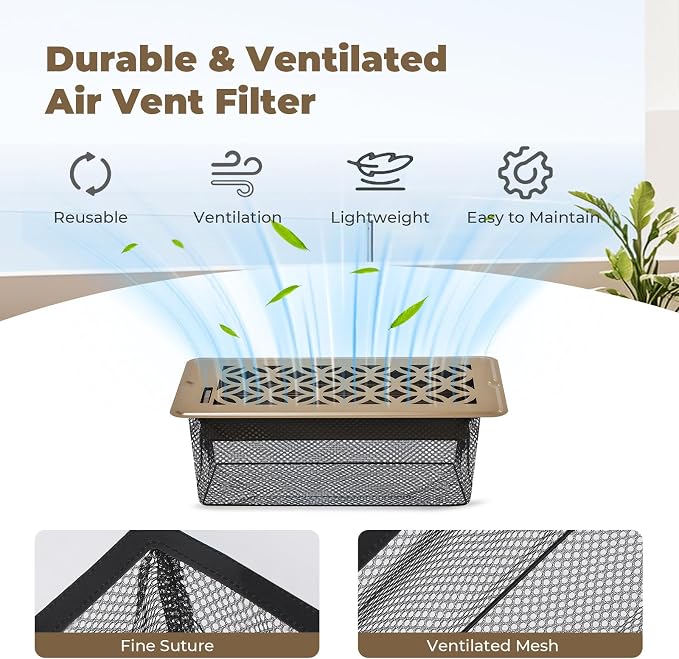 5Pack Floor Vent Screen Net 4''x14'', Floor Air Vent Cover Screen - Image 2