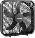 PELONIS 20 Inch Box Fan for Bedroom– 3 Speeds, Floor Fan, Window Fan, Table Fan by Unknown