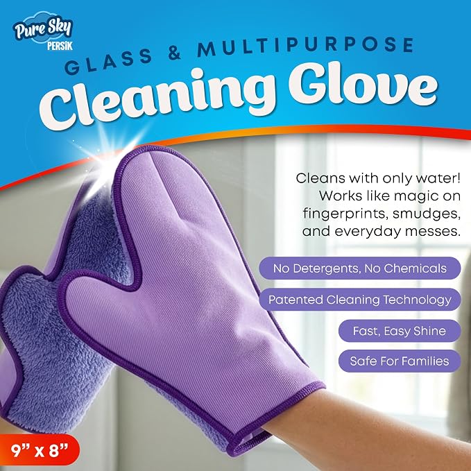 persik Pure-Sky Ultra Microfiber Cleaning Glove – JUST ADD Water No Detergents - Image 2