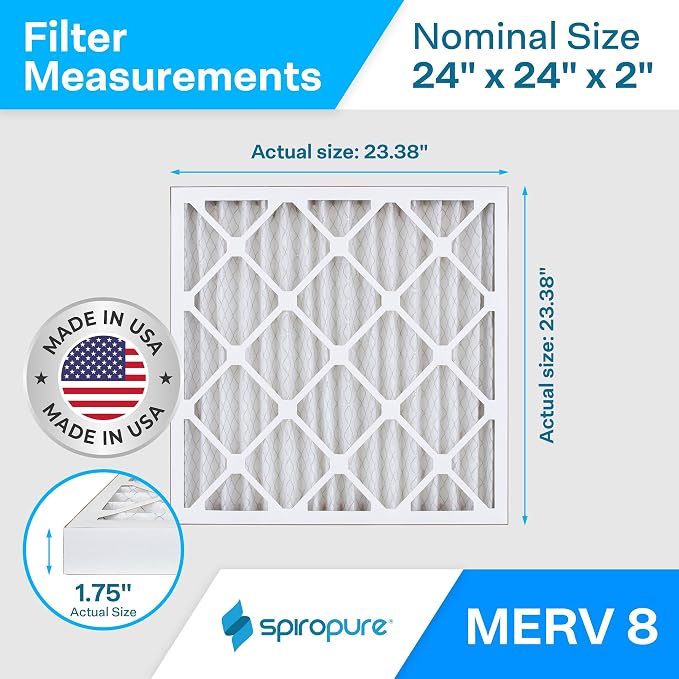 SpiroPure 24X24X2 MERV 8 Geothermal Air Filters - Image 2