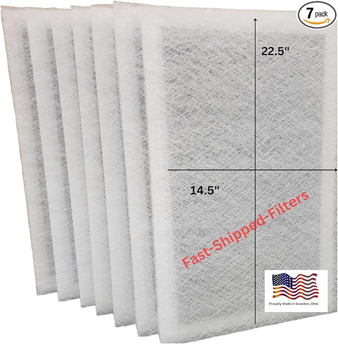 Fast-Shipped-Filters 7 Pack 20x25 Replacement Filter Pads Designed to Fit by Unknown