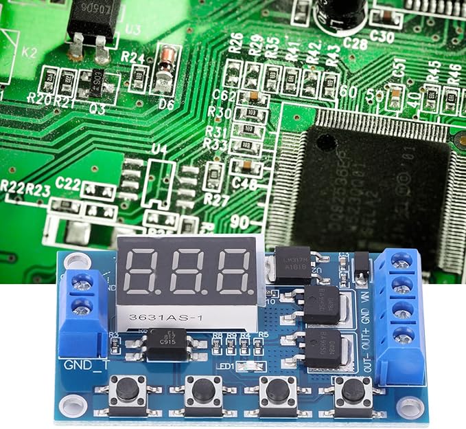 DC 5-36V Timer Module, 60x34 mm Delay Timing Cycle Module, Delay Timer Relay - Image 3