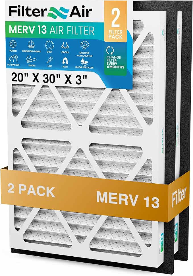 Filter X Air-20x30x3 MERV 13 Pleated Air filters by FilterXAir