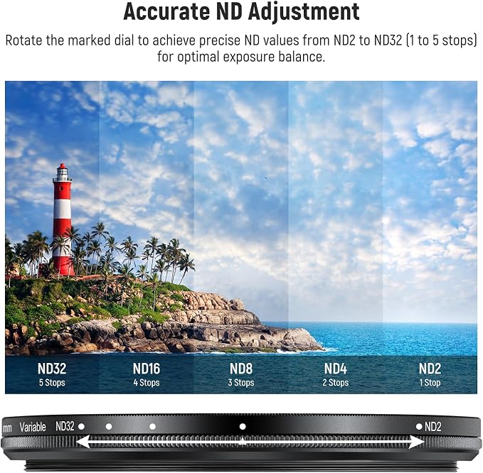 NEEWER 82mm ND2-32 Variable ND Filter - Image 3