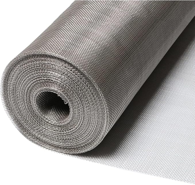 304 Stainless Steel Woven Mesh Panel, 50 Mesh 0.4mm Rustproof Metal Screen by Unknown