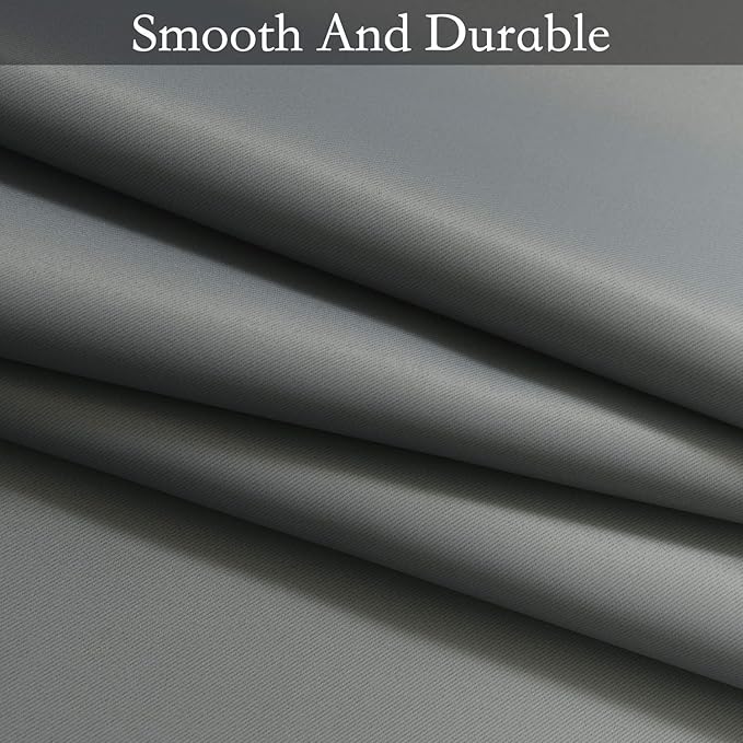 SimpleHome Ombre Room Darkening Curtains for Living Room, Light Blocking Gradient Grey to Greyish White Thermal Insulated Grommet Window Curtains/Drapes for Bedroom, 2 Panels, 52x72 inches Length