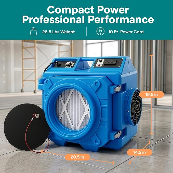 SereneLife Air Scrubber, Commercial HEPA 3 Stage Filtration System - Image 7