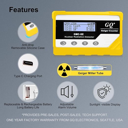 GQ GMC-SE Geiger Counter Radiation Detector Beta Gamma X-ray Portable Radiation - Image 5