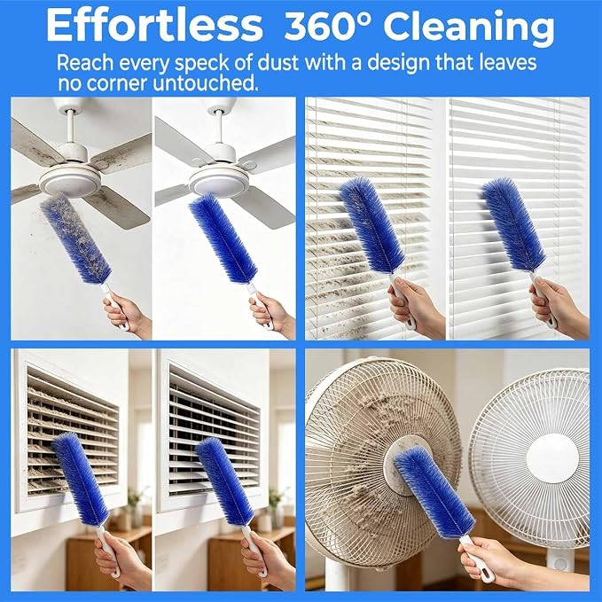 Multi-Purpose Dust Removal Brush, Bendable Microfiber Head, Reusable Dust - Image 4