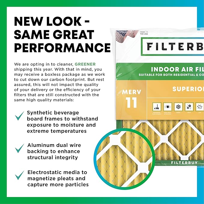 Filterbuy 21.5x23.5x1 Air Filter MERV 11 Superior Pet & Allergy Defense - Image 3