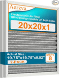 2 Pack 20x20x1 Reusable Air Filter, MERV 8, Permanent Electrostatic Air Filter by Aerzva