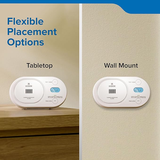 Kidde Carbon Monoxide Detector, AA Battery Powered, Digital Backlit Display - Image 6