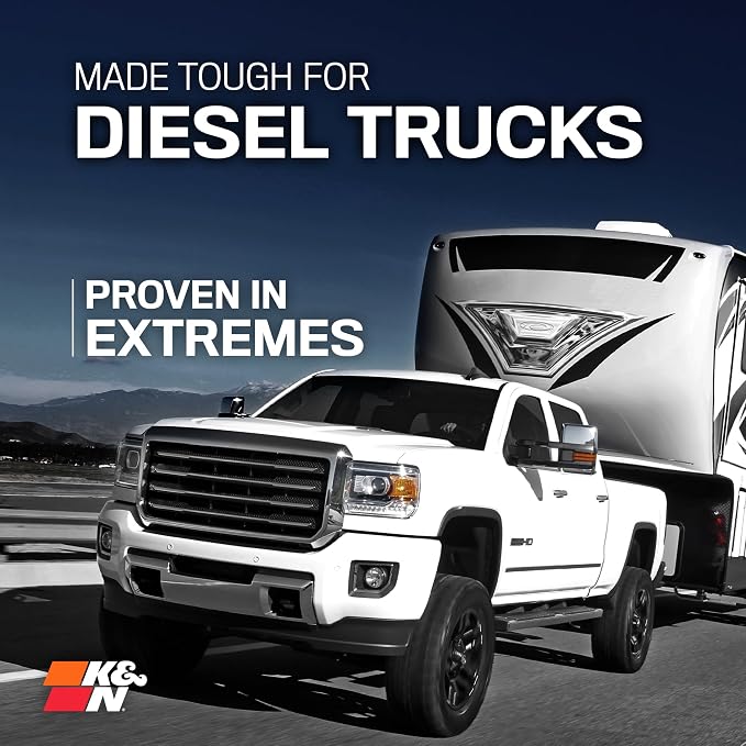 K&N Performance Diesel Dryflow Lifetime Engine Air Filter: Increase Power: - Image 3