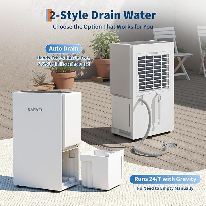 GarveeHome 7000 Sq. Ft Dehumidifier, Max 150 Pint/Day Energy Star Efficient - Image 6